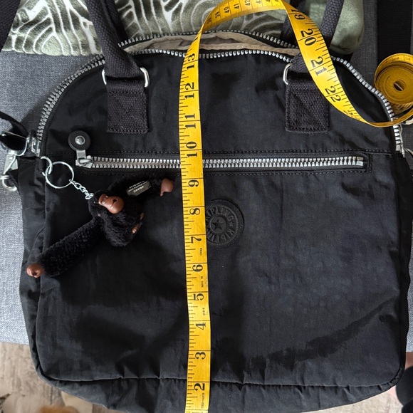 Kipling Black Women's crossbody with handles. used once - Picture 3 of 12